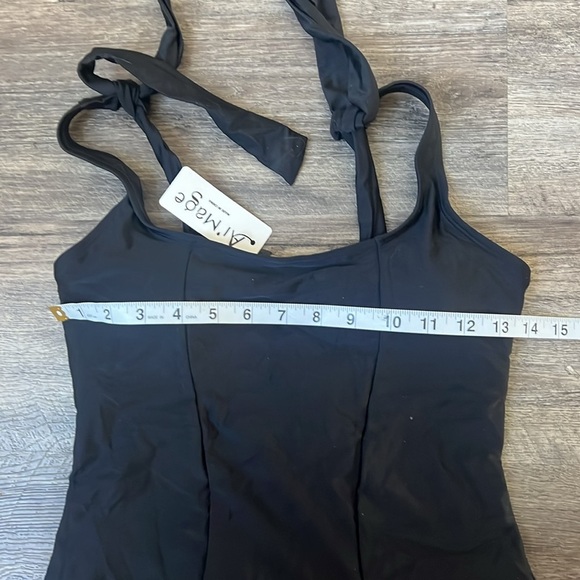 Black One-Piece A-Image NWT Swimsuit, size Small 🟢 - Picture 5 of 7